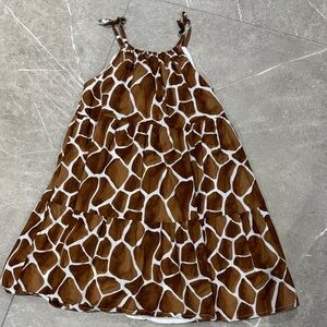 Janie and Jack Brown and White Patterned Dress